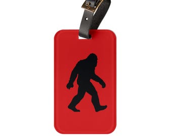 Etichetta per bagaglio Bigfoot Sasquatch / Identificatore per bagaglio luminoso e ad alta visibilità