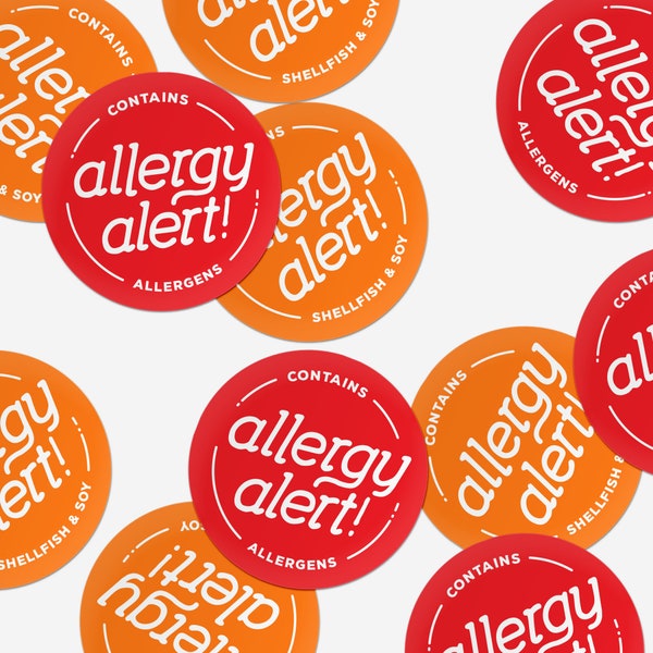 Custom Allergy Alert Pantry/Fridge/Classroom Labels | Food Allergies | Avery Label Compatible | DIGITAL FILE