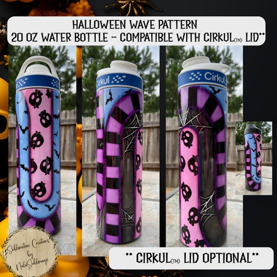 Halloween Wave Cirkul TM Lid Compatible 20 Ounce Water Bottle 