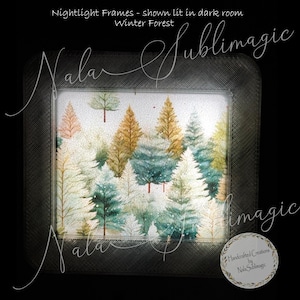 Winter Forest - 3D Printed Frame with Patterned Acrylic Interchangeable Nightlight