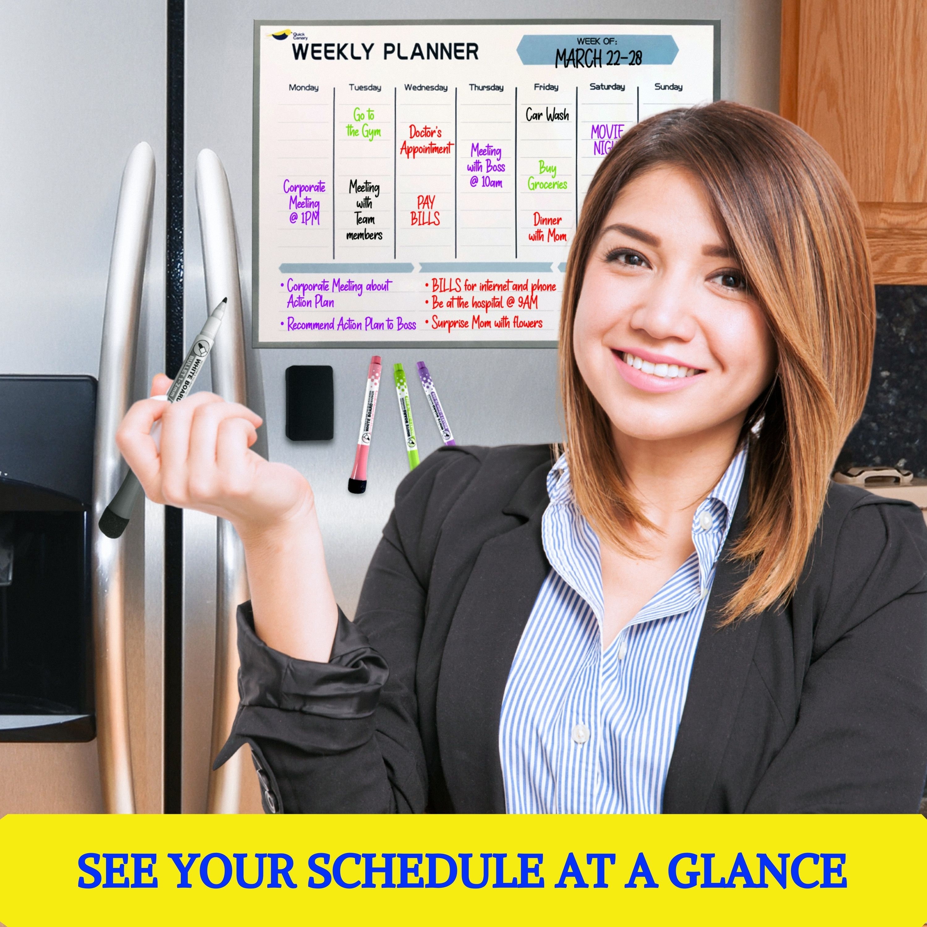 Magnetic Weekly Dry Erase Board Calendar for Refrigerator Etsy Magnetic Weekly Dry Erase Board Calendar for Refrigerator Etsy