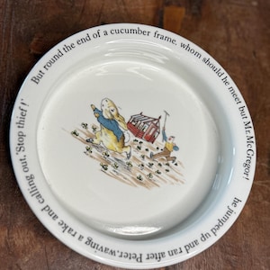 Vintage Beatrix Potter Peter Rabbit Child&#39;s Dish Made in England