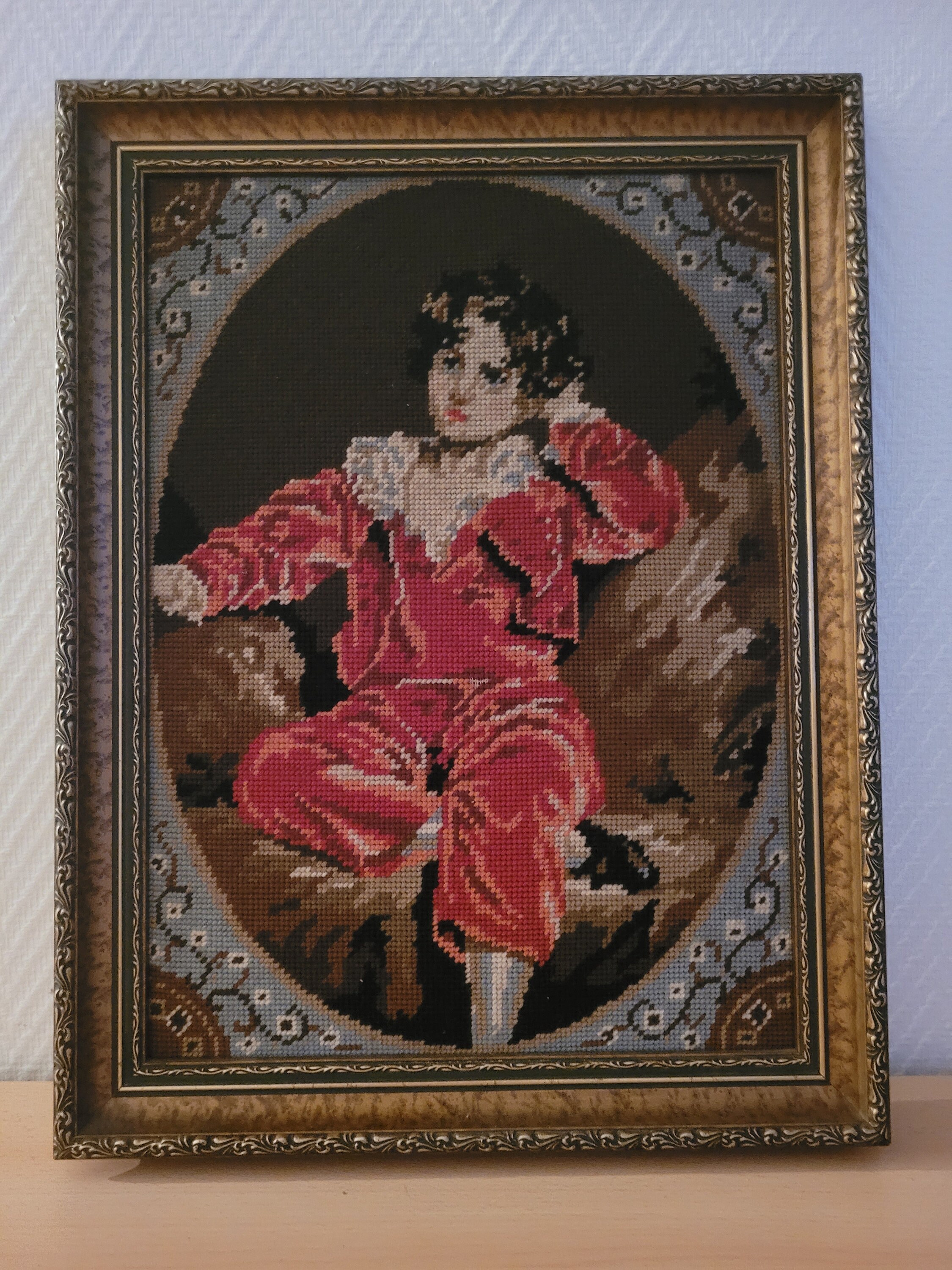 Le Garçon Rouge Maître Lambton Sir Thomas Lawrence Tapisserie Antique