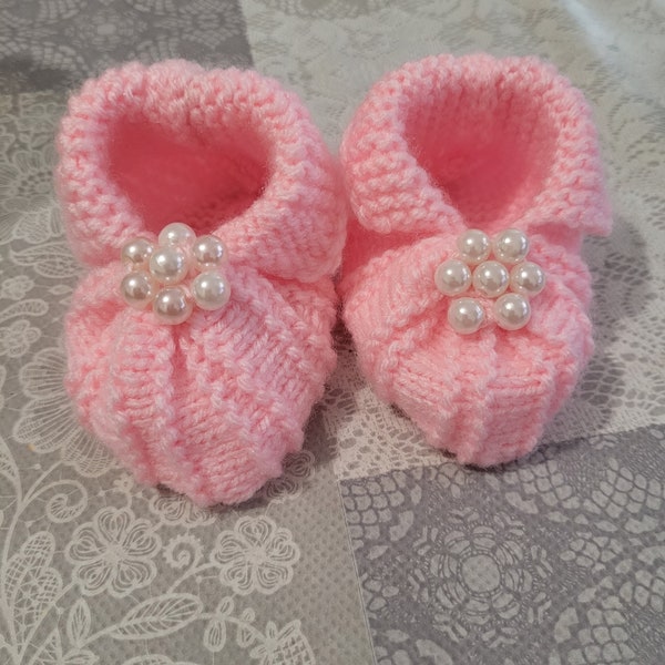 Chaussons bébé tricoté à la main