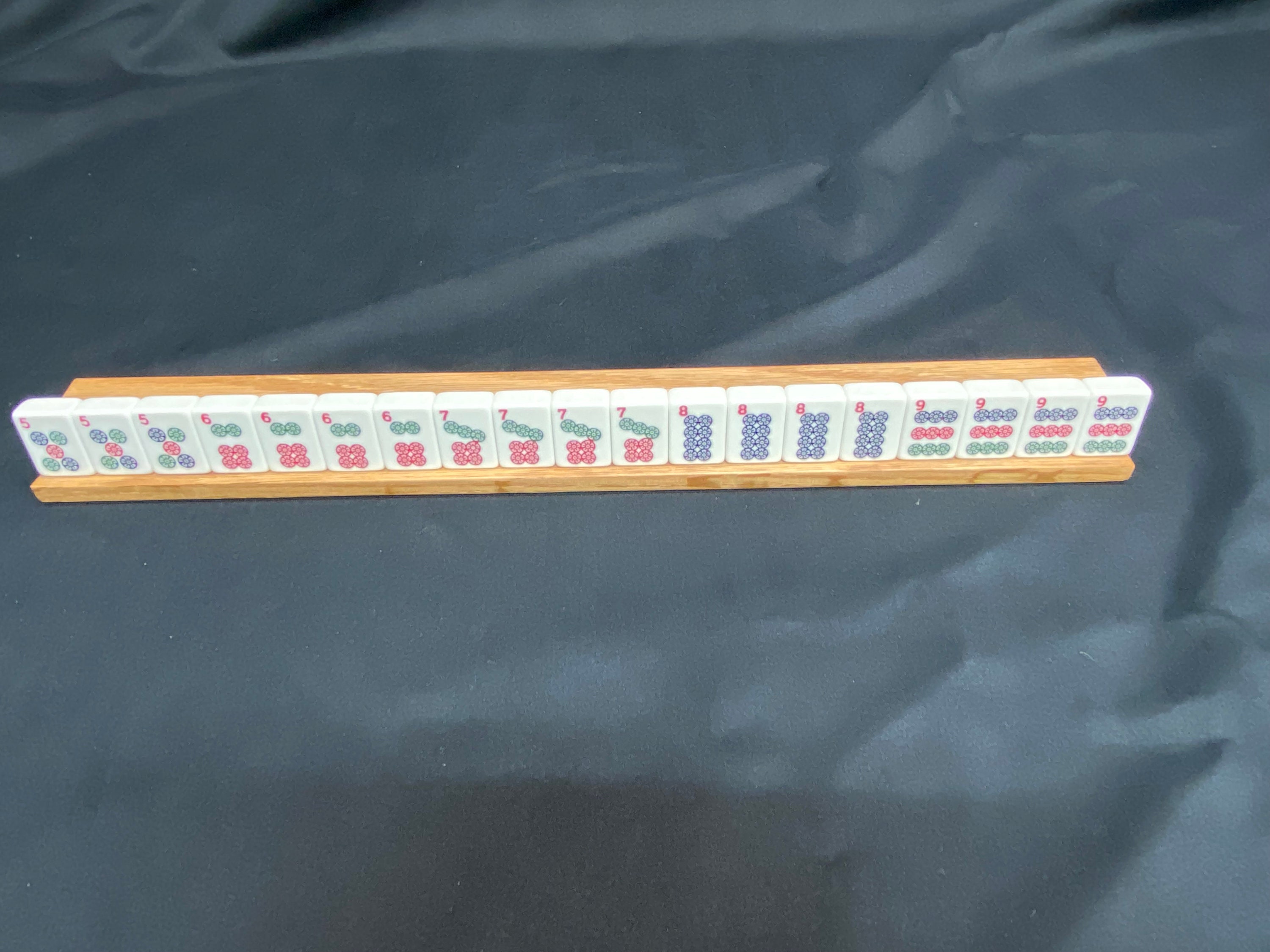 Mah Jongg Tile Rack Made From Solid Oak - Etsy