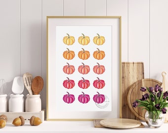 Fall Printable Wall Art, Halloween Wall Art Printable, Pumpkin Wall Art, Pink Halloween Decor, Preppy Wall Art, Fall Preppy Room Decor
