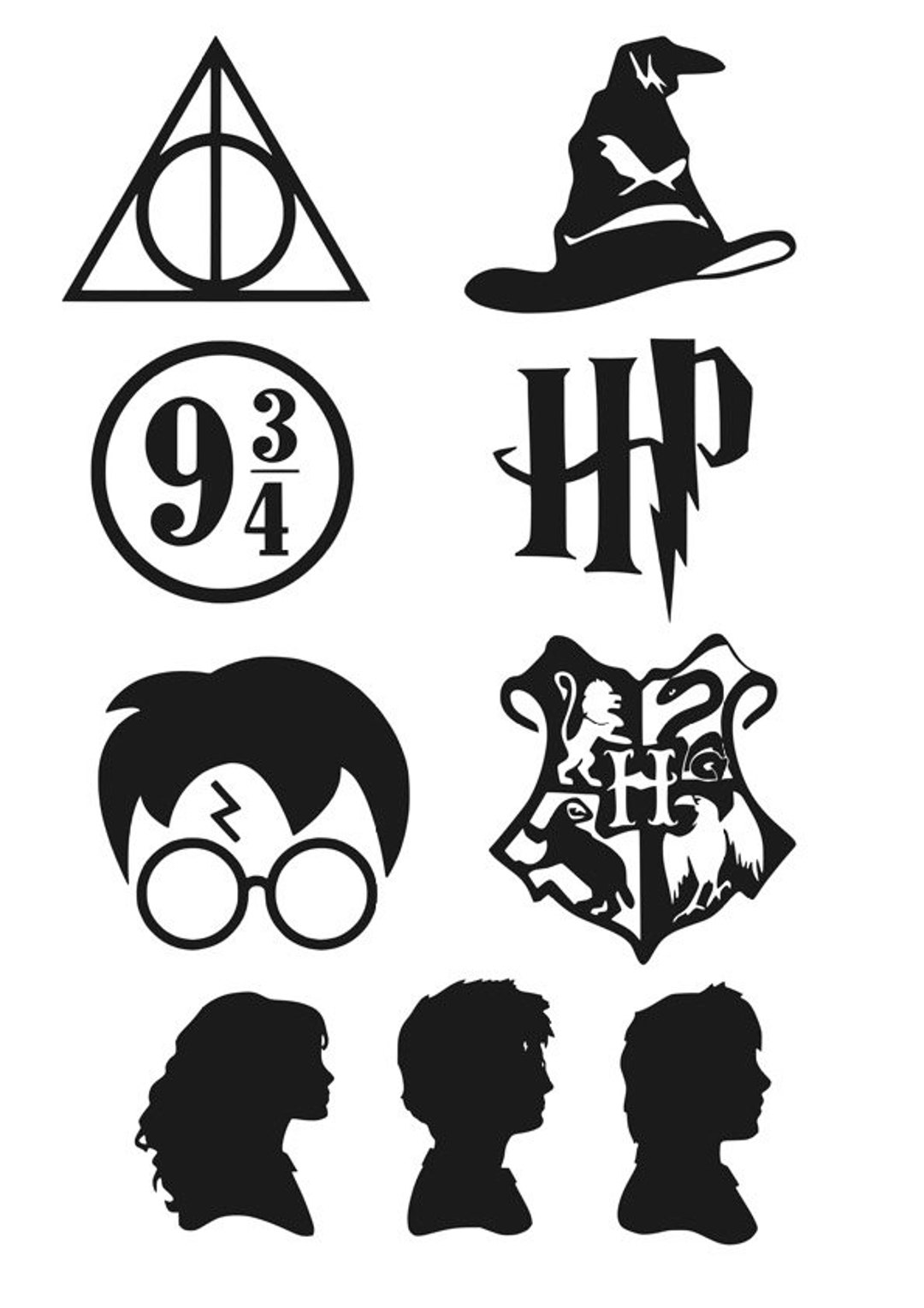 Harry Potter Vinyl Sticker Set 9 Stickers Included - Etsy