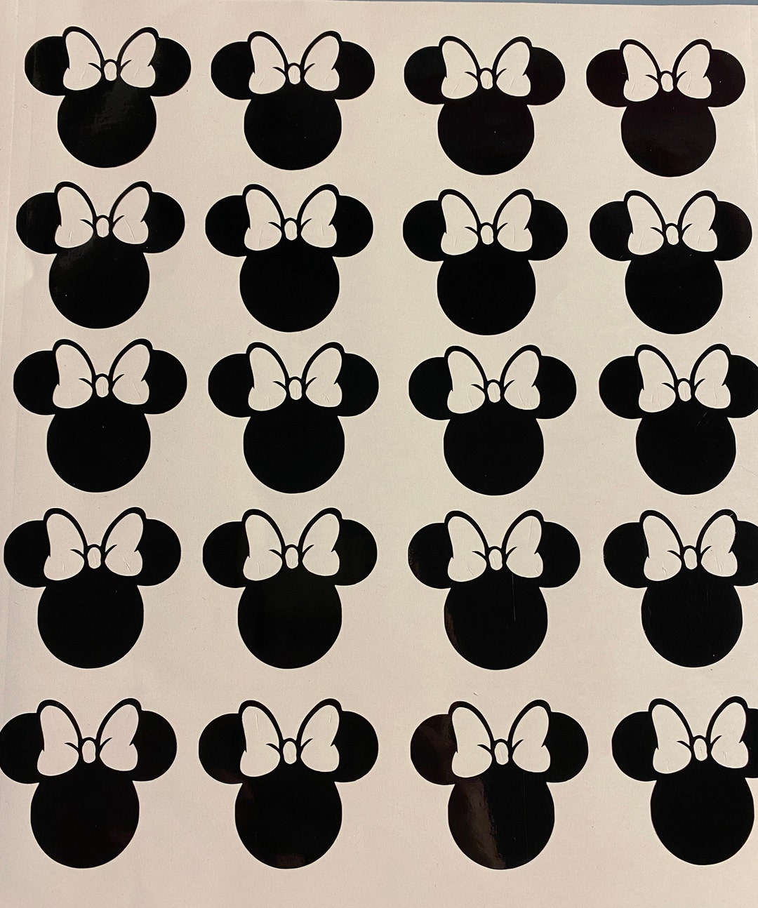 Minnie Mouse Head Vinyl Sticker Set A4 24 Included - Etsy