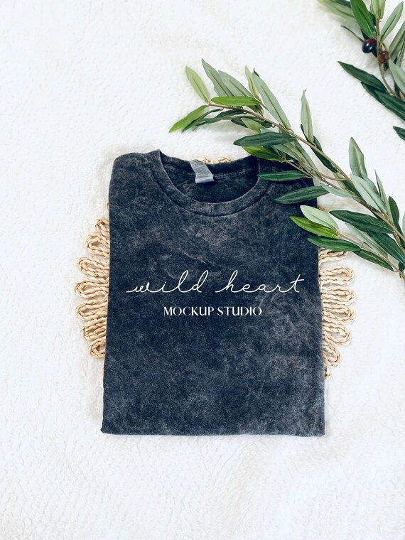 Mineral Wash, Black, Dyenomite 200MW || flat lay, boho, minimalist, dreamy, dyenomite brand, light and airy, mineral wash mock