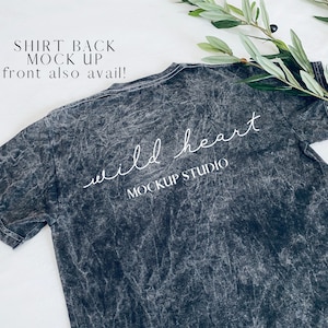 Mineral Wash, Black, Dyenomite 200MW, BACK || flat lay, boho, minimalist, dreamy, dyenomite brand, light and airy, mineral wash mock