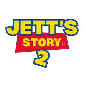 Boy Story Name and Age Sign | birthday celebration, room decor, toy story theme, two infinity & beyond, digital download, customize in canva