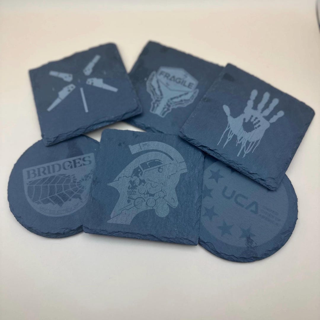 Death Stranding Slate Coasters | Laser Engraved Gamer Gift | DS Coaster ...