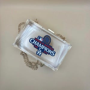 2024 Dodgers World Series Champions Clear Stadium Clutch – LA Baseball Game Day Bag- Stadium Approved