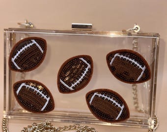 Football Clear Stadium Purse | NFL NCAA Game Day Bag | Football Mom Cheerleader Gift