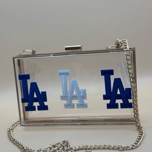 Stadium Approved Clear Baseball Purse – Dodgers Game Day Clear Stadium Purse – Baseball Patch Crossbody Bag