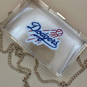 Dodgers Clear Stadium Purse – Custom Baseball Patch Bag – Game Day Crossbody for Sports Fans