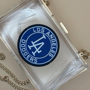 Stadium Approved Clear Baseball Purse – Dodgers Game Day Clear Stadium Purse – Baseball Patch Crossbody Bag