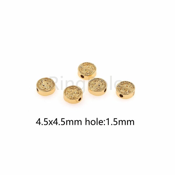 18K Gold Filled Virgin Mary Spacer Beads,Religion Spacer Beads,DIY Jewelry Making Supply