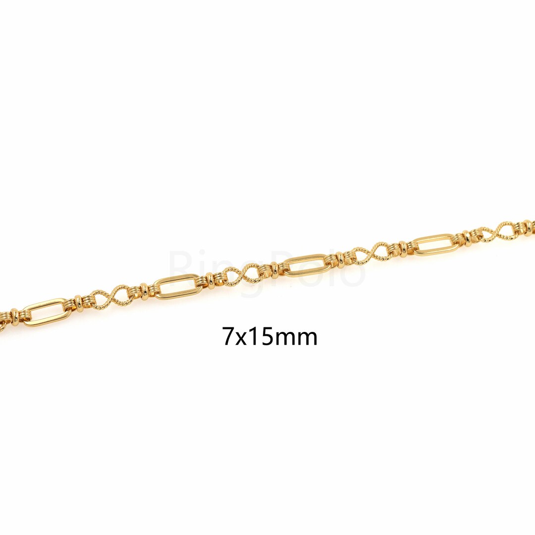 18K Gold Filled Knot Chain,minimalist Oval Knot Chains,gold Necklace Chain,diy Jewelry Bracelet