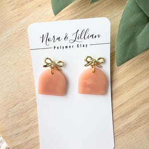 Pink Bow Dangle Earrings