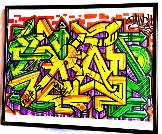 Graffiti Graffiti Art Graffiti Letters Hand Made Graffiti Etsy