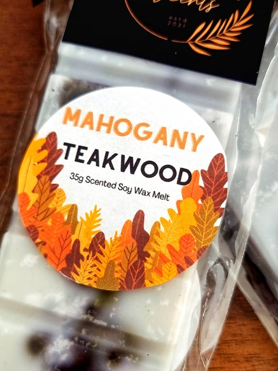 Mahogany Teakwood Scented 35g Wax Melt Snap Bar