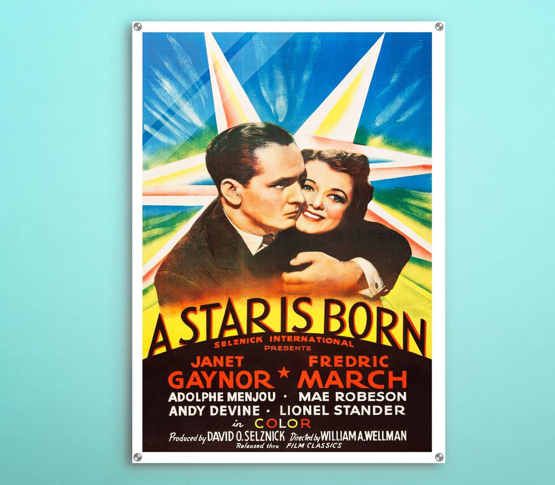 A Star is Born American Acrylic Poster, Classic Movie Wall