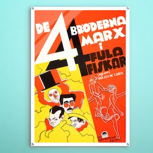 Duck Soup Swedish Acrylic poster, Unique movie wall art of this cinema poster, perfect gift for retro decor enthusiasts and Hollywood fans