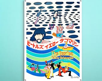 イエローサブマリンの日本のアクリルポスター。この映画ポスターの高