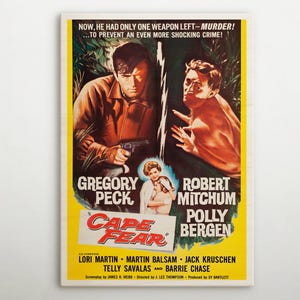 Póster de madera estadounidense de Cape Fear, arte de pared de película mágica de este póster de cine, regalo perfecto para los aficionados a Hollywood y los entusiastas de la edad de oro.