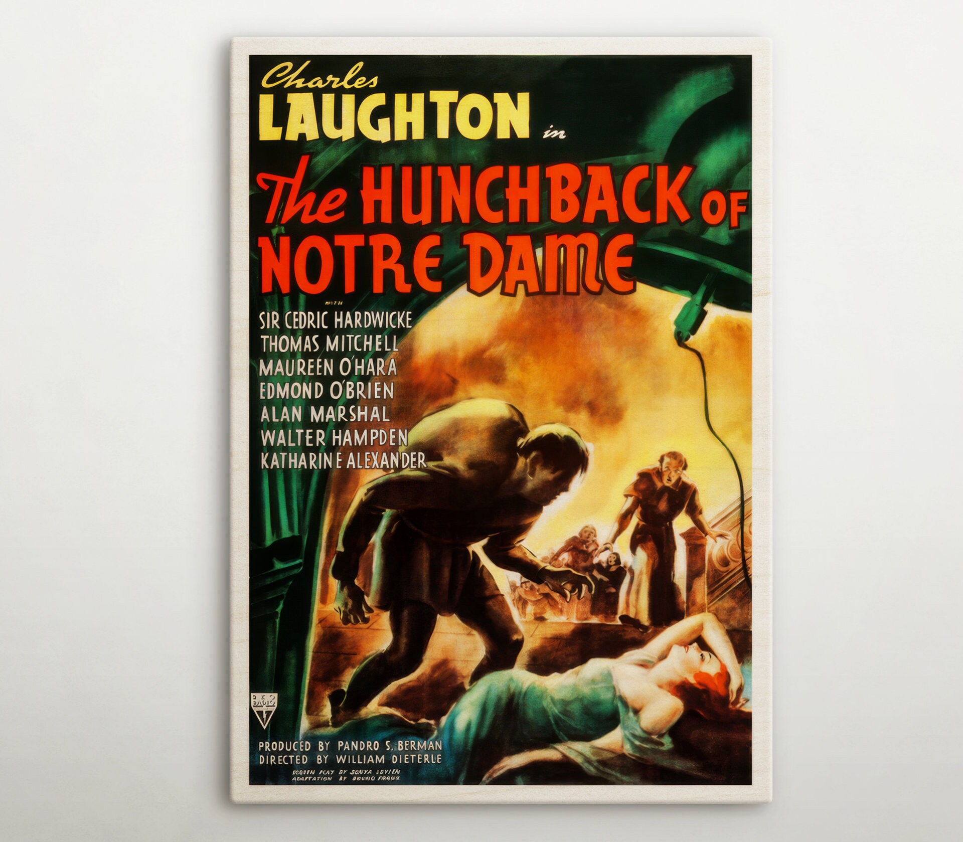 The Hunchback of Notre Dame American Wooden Poster, Magic Wall Art