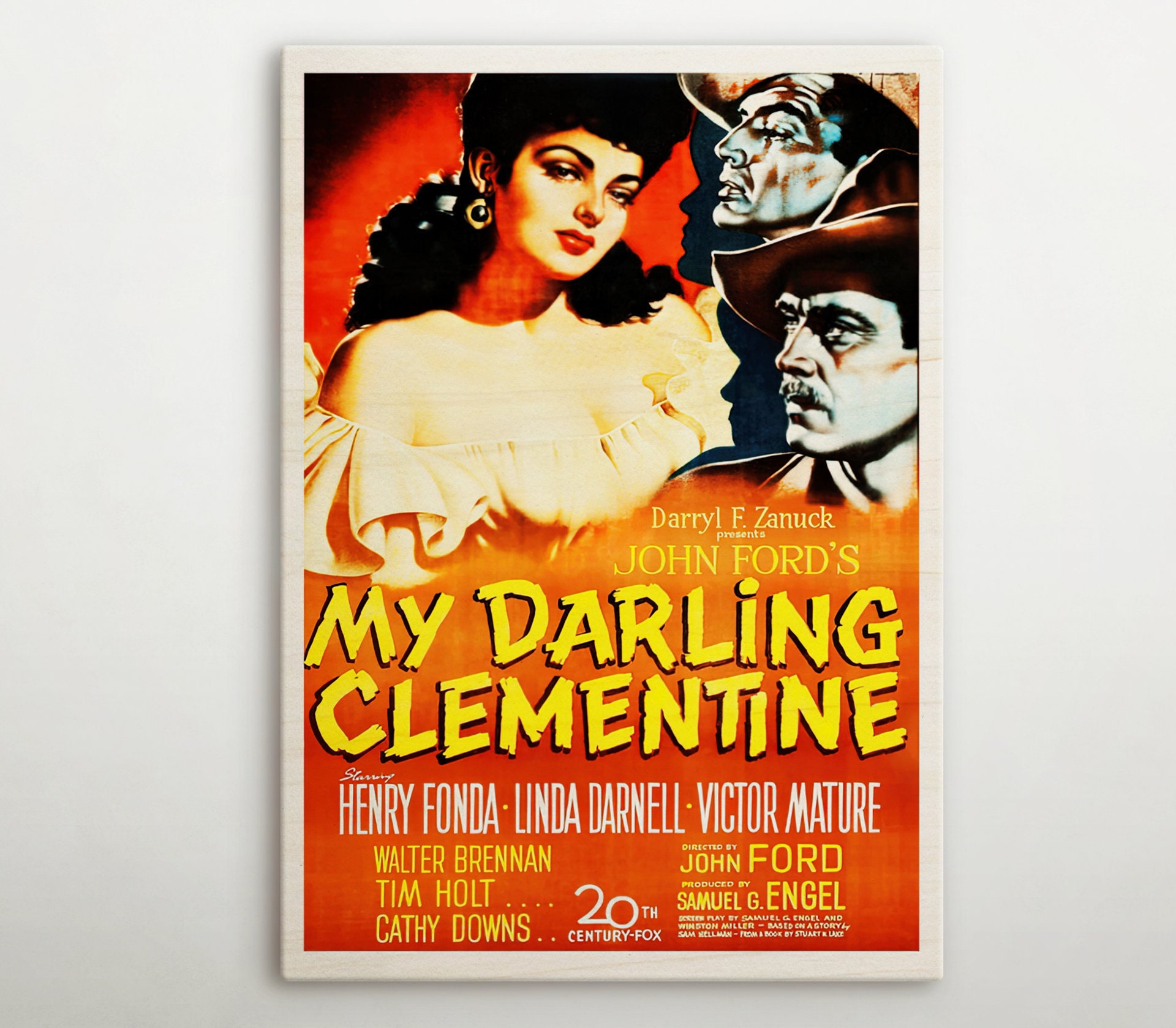 My Darling Clementine American Wooden Poster, High-quality Print