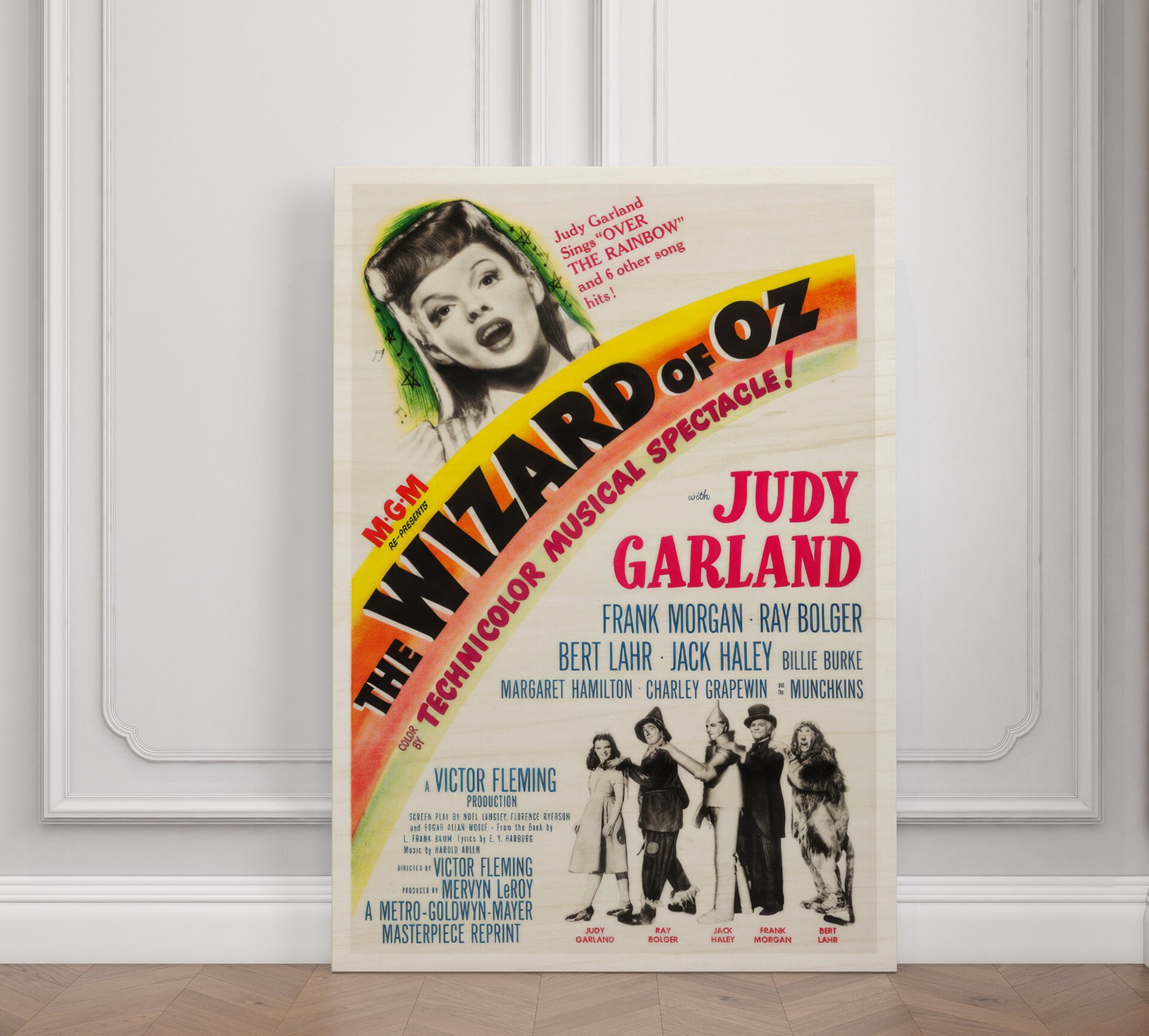 The Wizard of Oz American Wooden Poster, Premium Fan Art of This