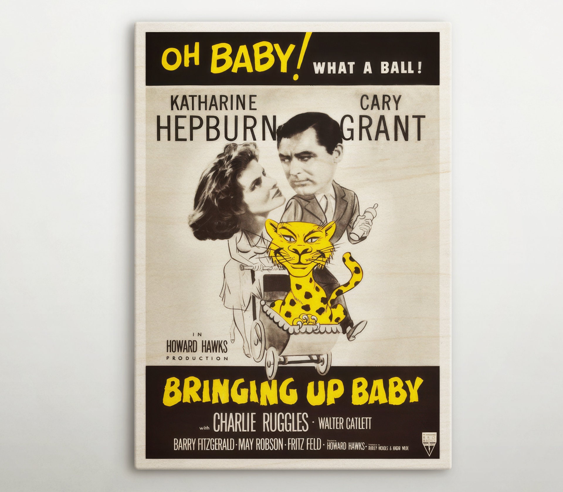 BRINGING UP BABY Original 1955r Lobby Card 6 Cary Grant, image size:1920x1679