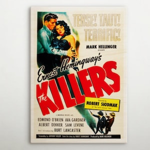 The Killers American Wooden poster, Unique movie wall art of this cinema poster, perfect gift for retro decor enthusiasts and Hollywood fans