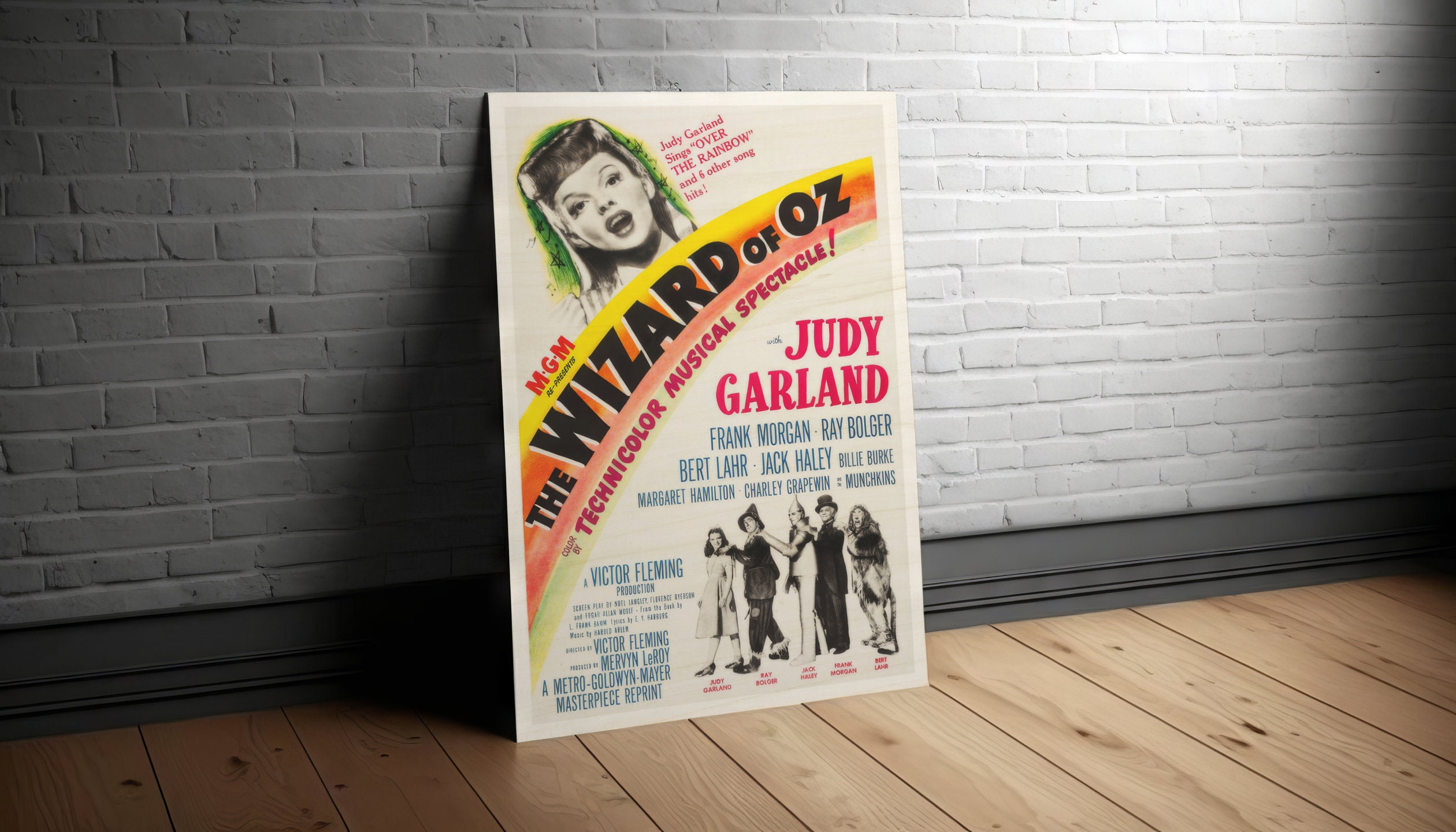 The Wizard of Oz American Wooden Poster, Premium Fan Art of This
