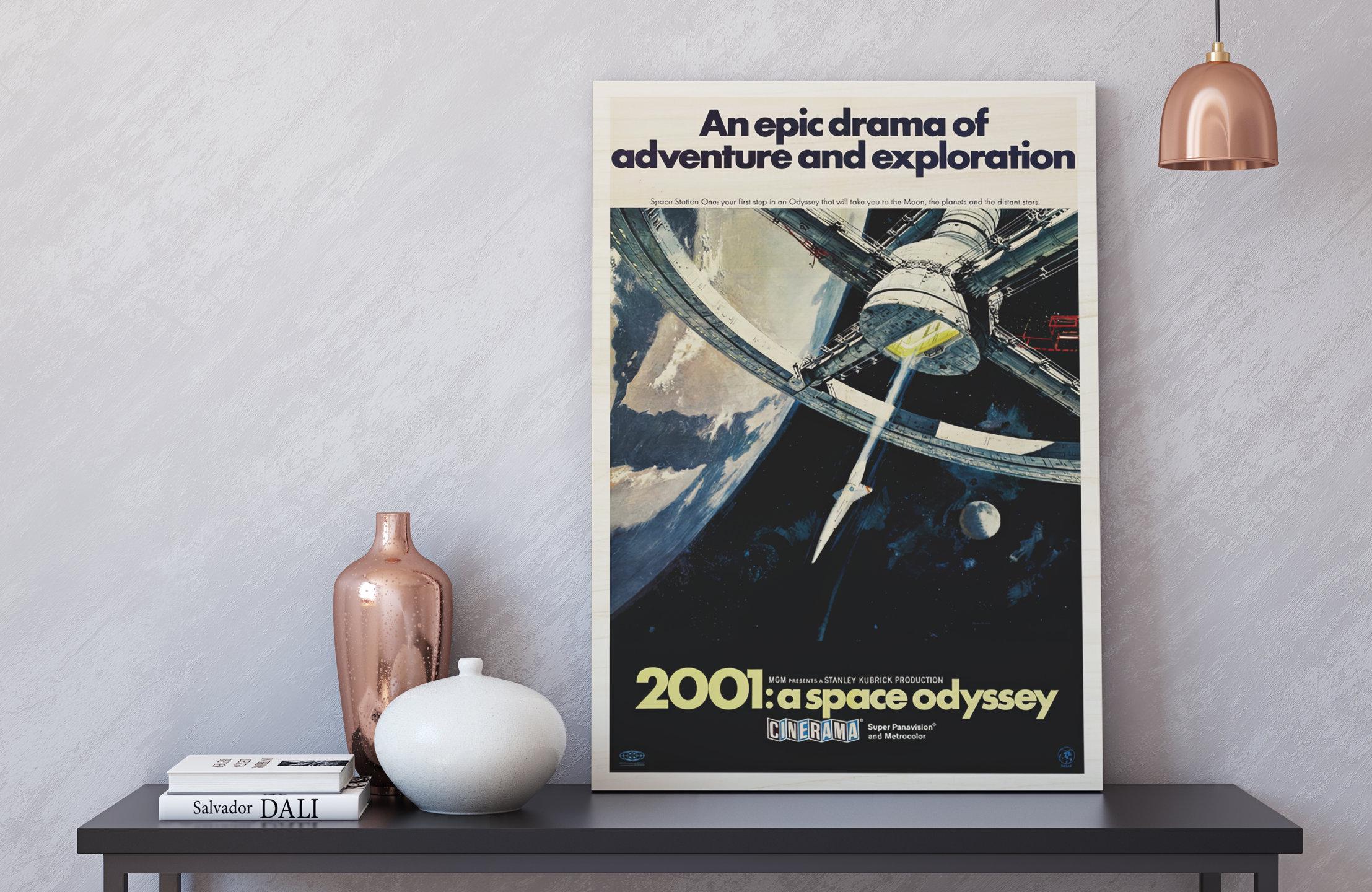 2001: A Space Odyssey American Wooden Poster, Retro Decor Art of