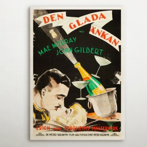 The Merry Widow Swedish Wood decor, Amazing wall art of this cinema poster, Iconic gift for room decor supporters and film theatre lovers.