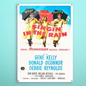 Singin&#39; In The Rain American Acrylic poster, Great wall art of this cinema poster, perfect gift for retro decor enthusiast and Hollywood fan