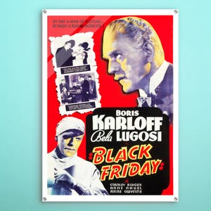 Black Friday American Acrylic poster, Retro movie decor art of this cinema poster, Premium gift for old-world charm lovers and enthusiasts.