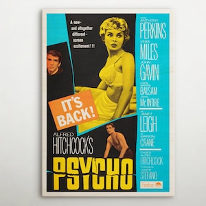 Psycho American Wooden poster, Wonderful Retro movie decor art of this cinema poster, Premium gift for old-world charm lover and enthusiast.