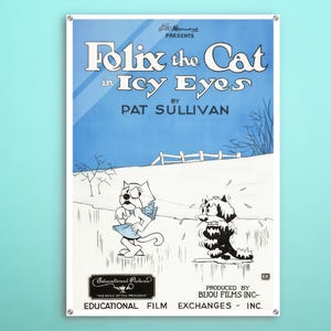 Poster americano in acrilico di Felix The Cat, decorazione cinematografica retrò di questo poster cinematografico, regalo premium per gli amanti e gli appassionati del fascino del vecchio mondo.