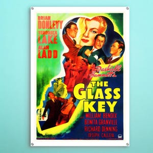 The Glass Key American Acrylic poster, Retro movie decor art of this cinema poster, Premium gift for old-world charm lovers and enthusiasts.