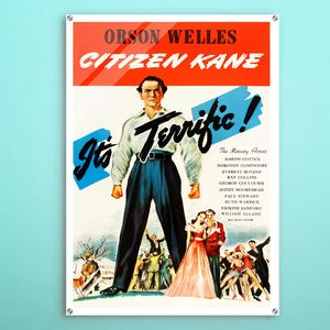 Bürger Kane amerikanisches Acrylplakat, magische Filmwandkunst dieses Kinoplakats, perfektes Geschenk für Hollywood-Fans und Enthusiasten des goldenen Zeitalters