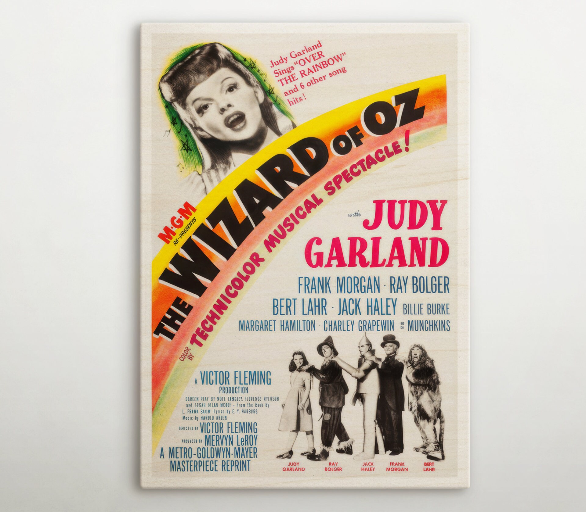 The Wizard of Oz American Wooden Poster, Premium Fan Art of This