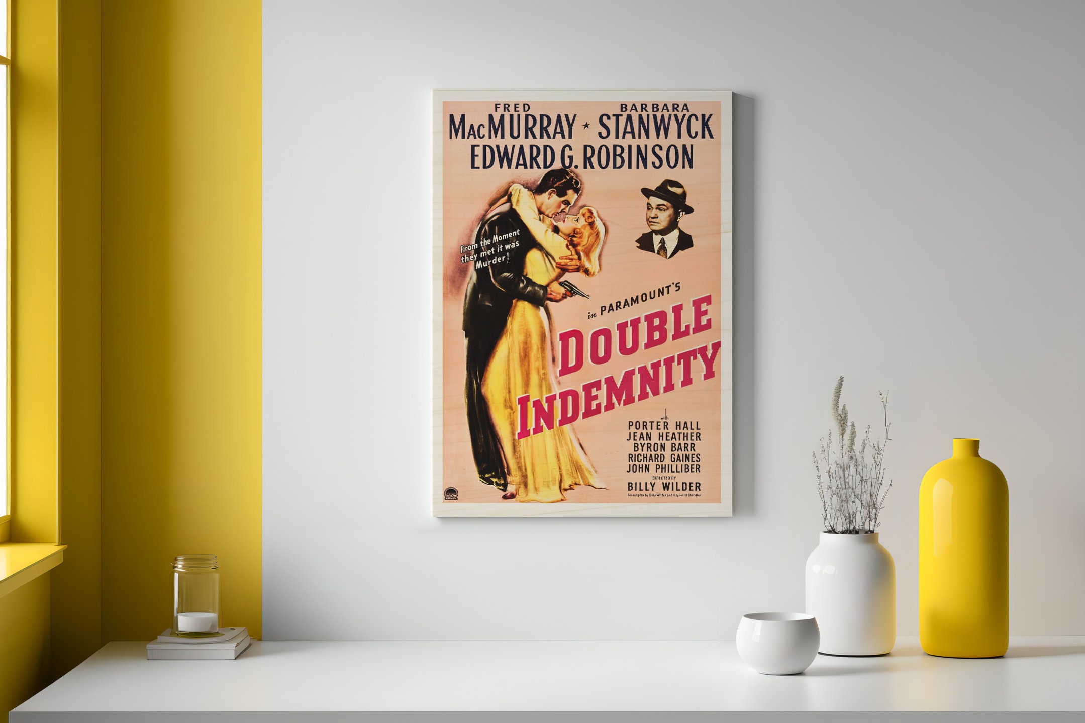 Double Indemnity American Wood 装飾、この映画ポスターの素晴らしい