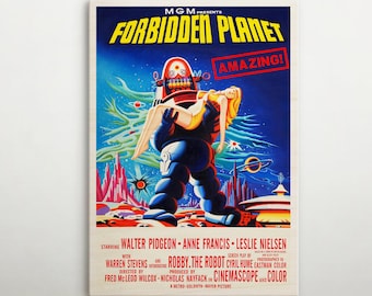 1956年の映画『禁断の惑星』ポスター：SFの古典 - Etsy 日本