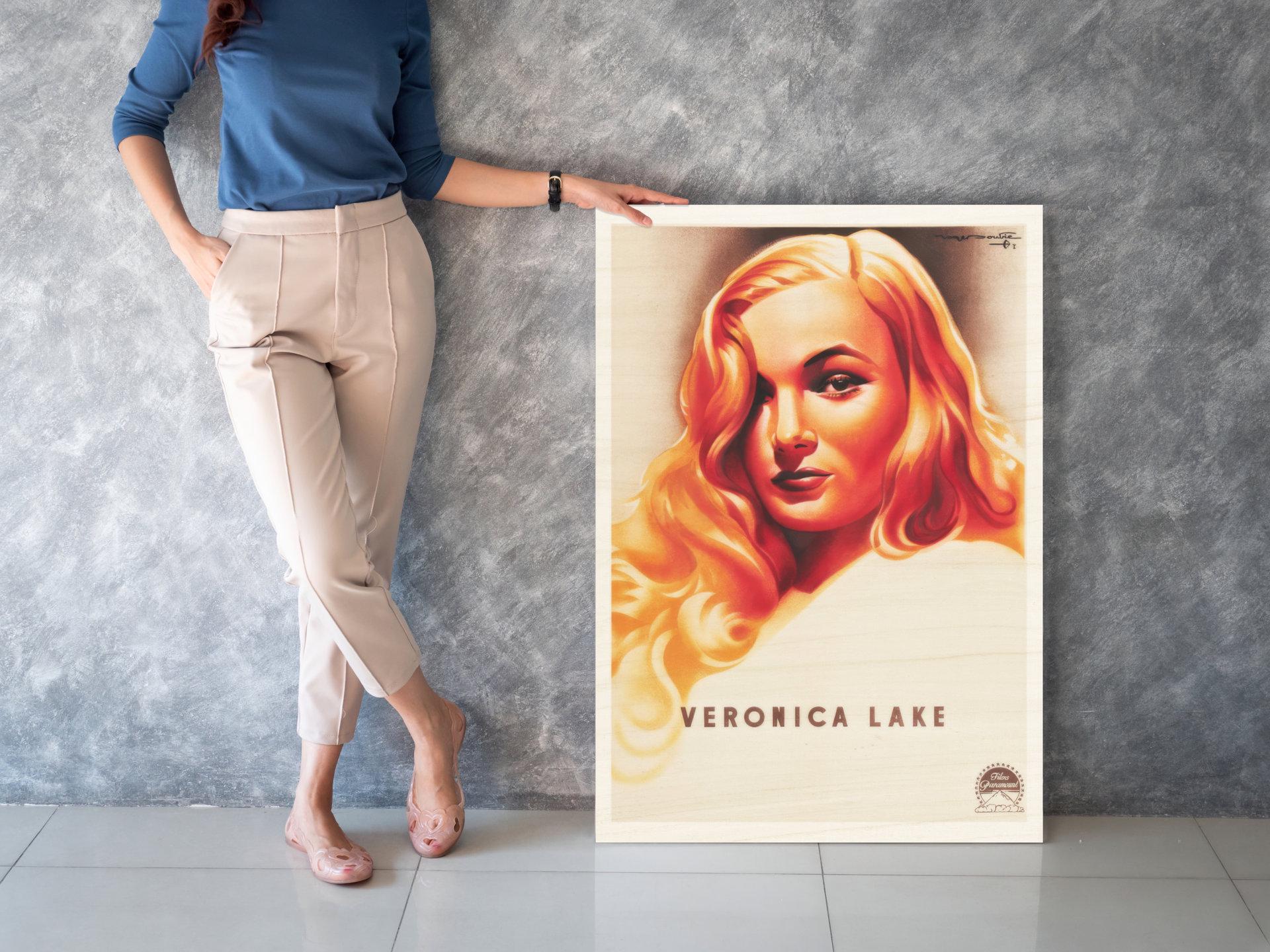 actress-veronica-lake-wooden-poster-unique-movie-wall-art-of-this