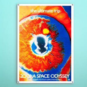 2001: A Space Odyssey American Acrylic decor, Amazing wall art of this cinema poster, Iconic gift for room decor fans and film theatre lover