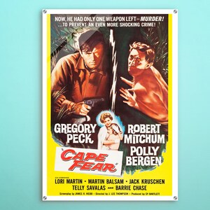 Póster acrílico estadounidense de Cape Fear, póster inspirado en la película icónica de estilo vintage, excelente regalo para los fanáticos de la decoración glamorosa retro y los admiradores del fan art.